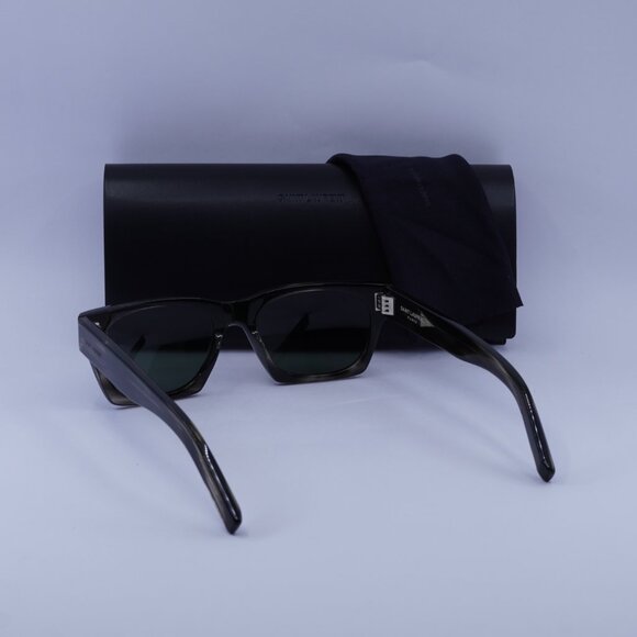 Saint Laurent SL402 017 Sunglasses Havana Square Frame, Grey Lenses - Picture 11 of 13